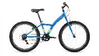 Велосипед подростковый Forward Dakota 1.0 d-24 1x6 (2022) 13" голубой/ярко-зеленый